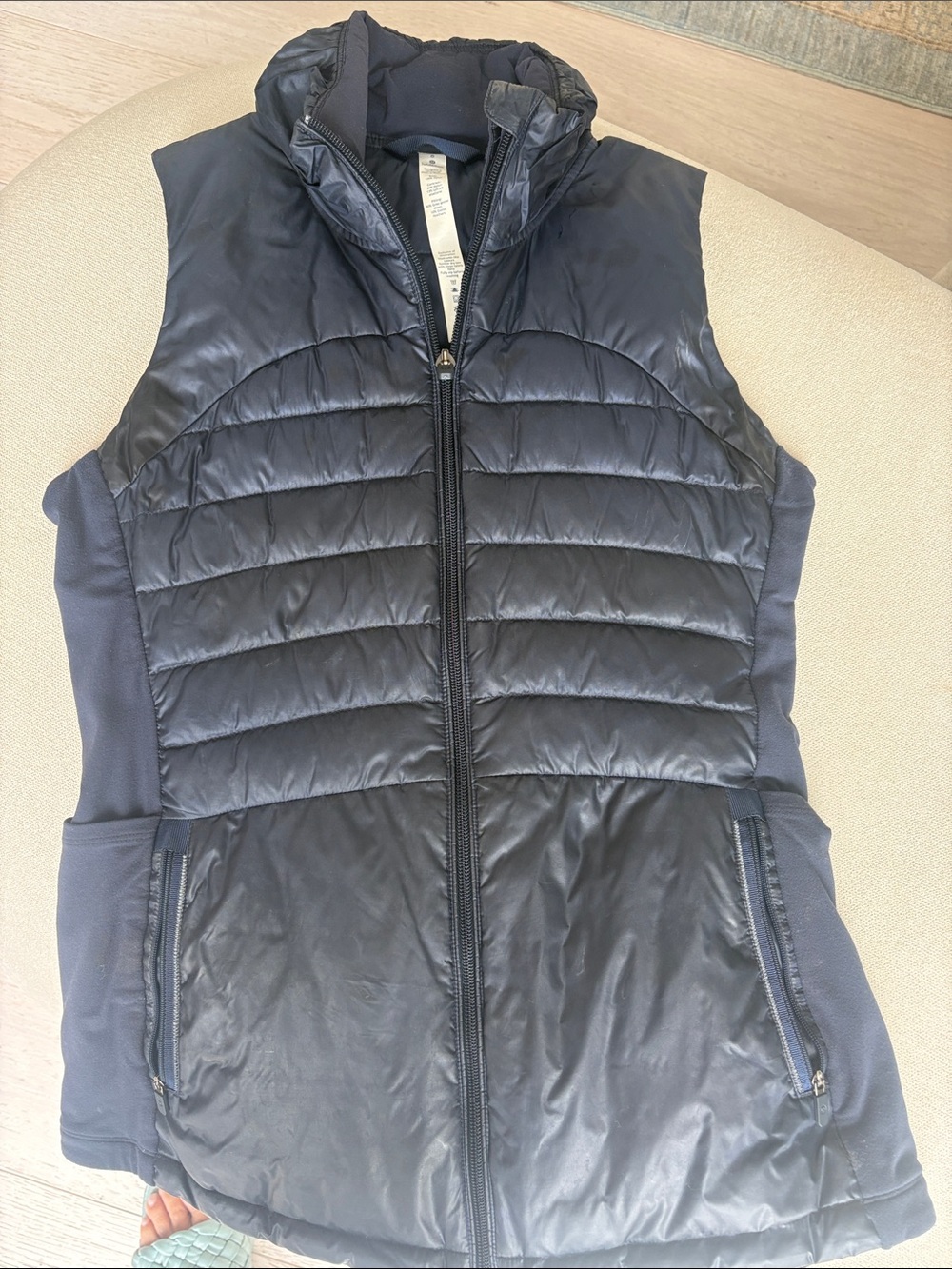 lululemon athletica Navy Quilted Puffer Vest with Stretch Panels